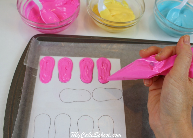 Flip Flop Cupcake Tutorial by MyCakeSchool.com! Perfect for beach and pool parties! My Cake School.