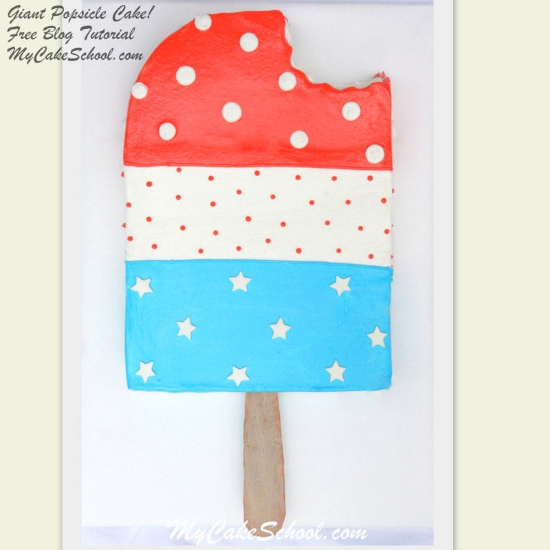 Awesome Popsicle Cake Tutorial by MyCakeSchool.com! This is such a quick and easy design- perfect for summertime! MyCakeSchool.com Online Cake Classes & Recipes!