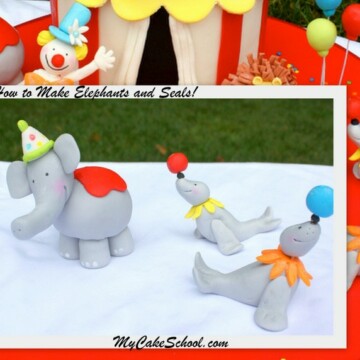 Learn how to model Elephant and Seals for a circus or zoo cake! MyCakeSchool.com!