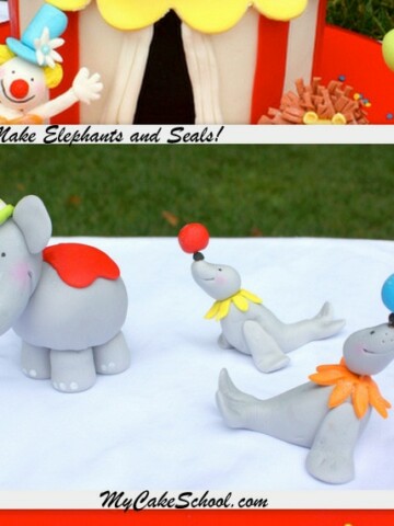 Learn how to model Elephant and Seals for a circus or zoo cake! MyCakeSchool.com!