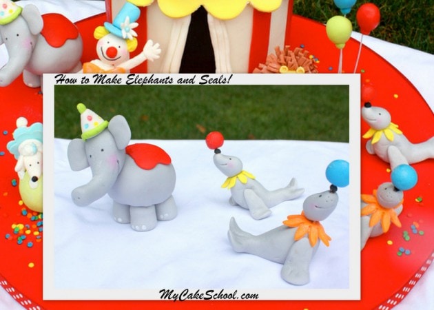 Learn how to model Elephant and Seals for a circus or zoo cake! MyCakeSchool.com!