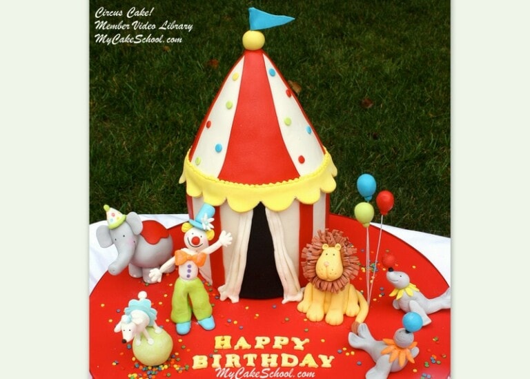 Circus Tent Cake~ Video Tutorial