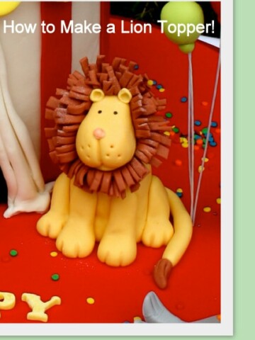 Learn to make a CUTE Lion Cake Topper in this MyCakeSchool.com video tutorial! Perfect for Circus and Jungle Themed Parties!