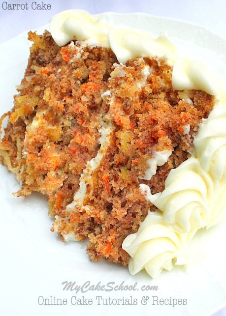 Everyone loves this AMAZING Carrot Cake Recipe from Scratch! One of our most popular recipes! MyCakeSchool.com. The BEST Carrot Cake from Scratch Recipe! MyCakeSchool.com