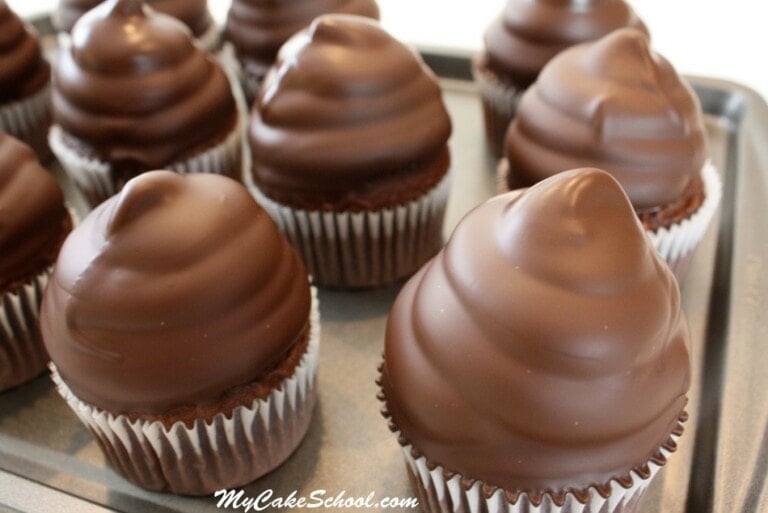 Chocolate Shell Recipe for Hi-Hat Cupcakes!