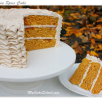 The BEST Pumpkin Spice Cake Recipe by MyCakeSchool.com! Perfect for fall celebrations!