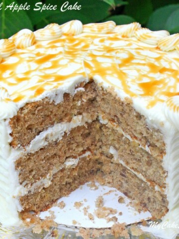 Moist and Delicious Caramel Apple Spice Cake! You will love this fantastic fall cake recipe! MyCakeSchool.com