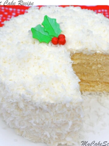 You'll love this moist and flavorful scratch Coconut Cake Recipe by MyCakeSchool.com!