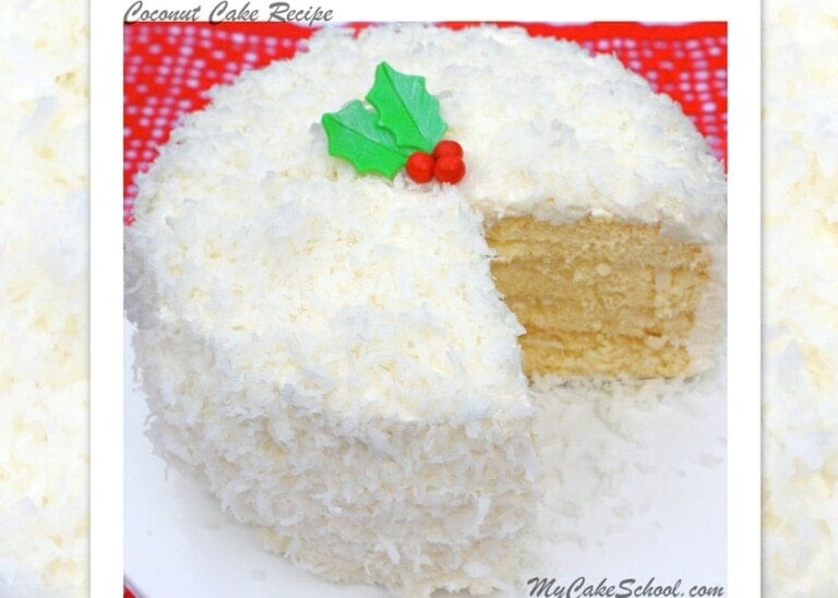You'll love this moist and flavorful scratch Coconut Cake Recipe by MyCakeSchool.com!