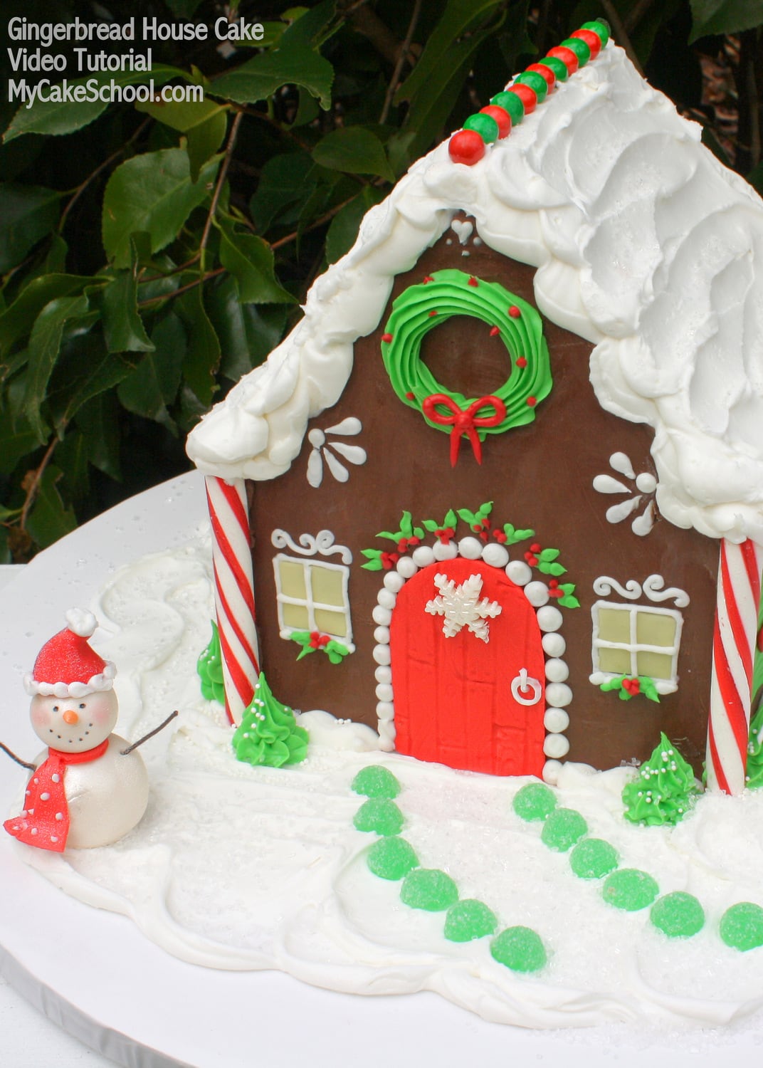 Gingerbread House Cake Decorating Tutorial! MyCakeSchool.com