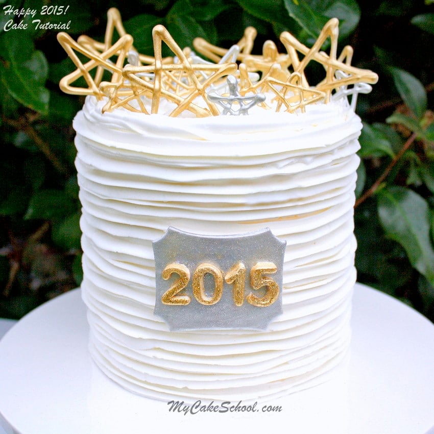 New Year Cake Tutorial By MyCakeSchool.com