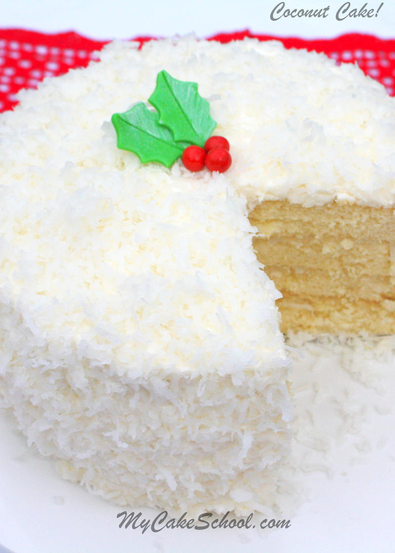 DELICIOUS Coconut Cake Recipe from Scratch by MyCakeSchool.com! Online cake classes, cake recipes, and more!