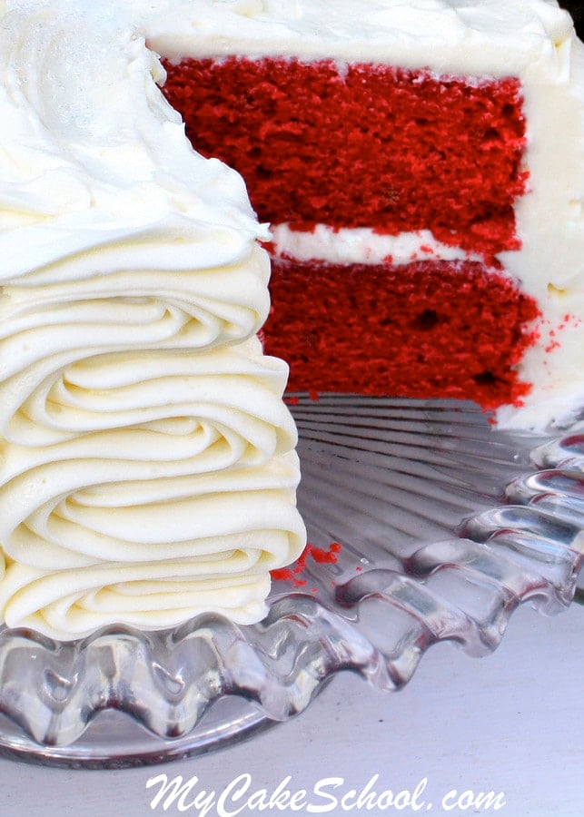 The BEST Classic Red Velvet Cake Recipe from scratch by MyCakeSchool.com!