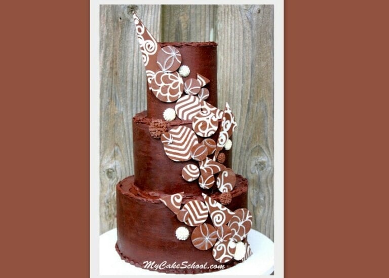 Add Drama with Chocolate Accents! Cake Decorating Video Tutorial