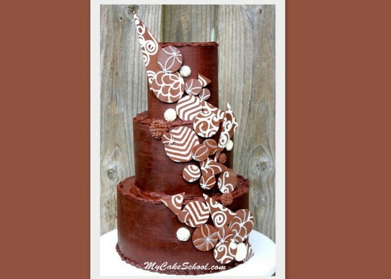Learn to Make Elegant Chocolate Accents! A Cake Decorating Video by My Cake School.