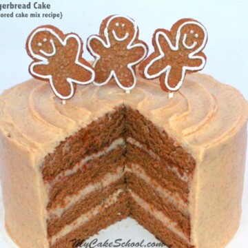 Delicious Gingerbread Cake Recipe - A Doctored Cake Mix Recipe by MyCakeSchool.com!