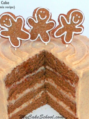 Delicious Gingerbread Cake Recipe - A Doctored Cake Mix Recipe by MyCakeSchool.com!