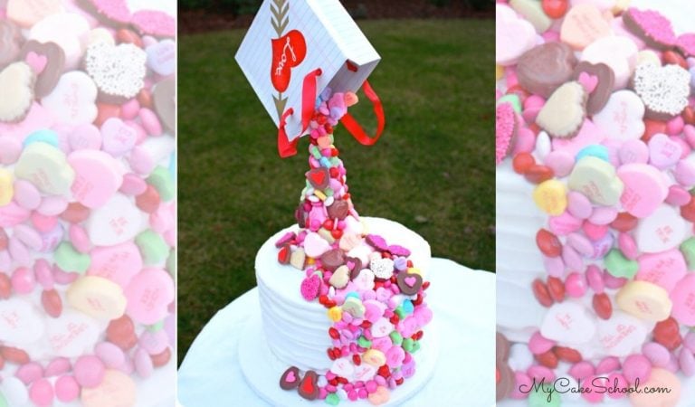 Candy Pour Cake~ A Gravity Defying Cake Video Tutorial