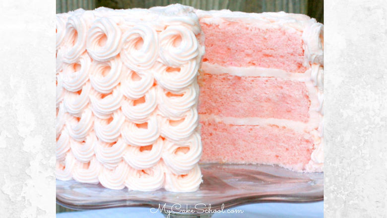 Pink Champagne Cake Recipe from scratch! This cake has amazing flavor and has a sophisticated feel! Perfect for all sorts of special occasions!