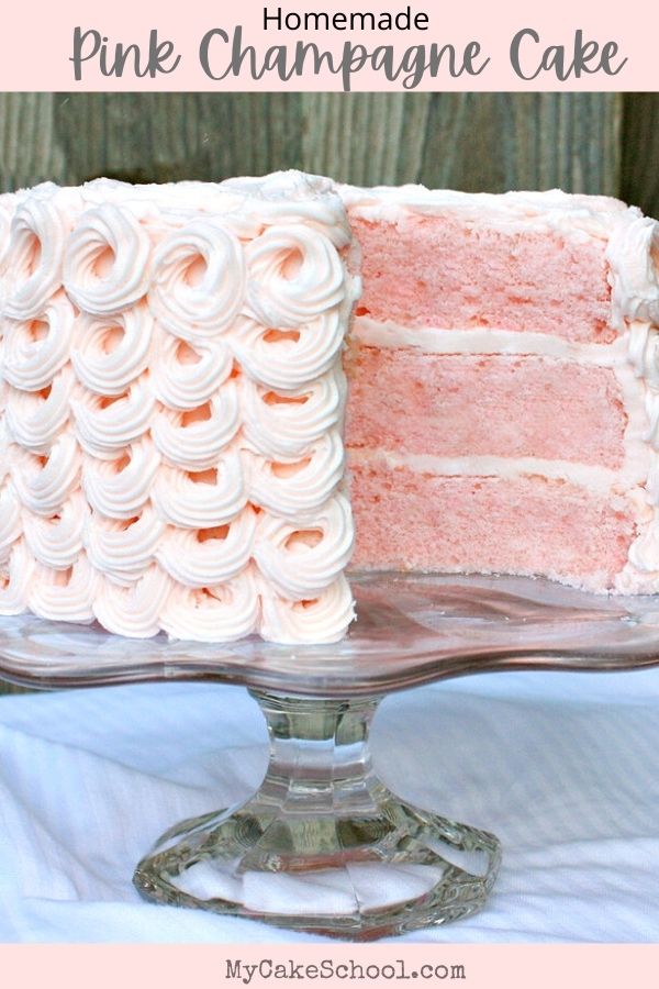 Pink Champagne Cake from Scratch