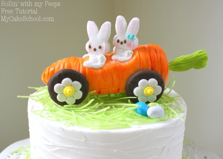 Rollin' with my Peeps! Carrot Car Cake Topper Tutorial