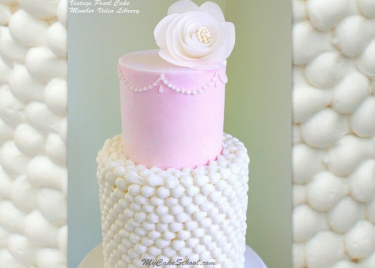 Vintage Pearl Cake in Buttercream- Video