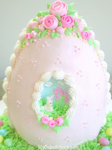 Sugar Egg Cake Video Tutorial by MyCakeSchool.com! The perfect cake for Easter!