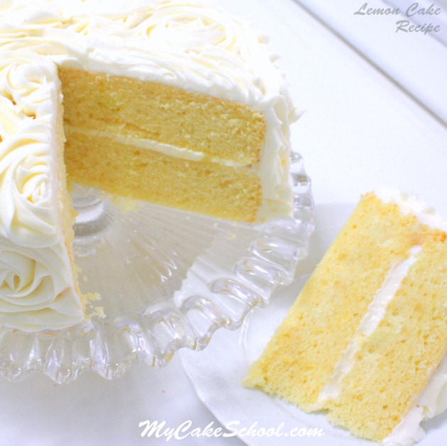 Delicious Lemon Cake Recipe from Scratch by MyCakeSchool.com! Super moist and delicious!