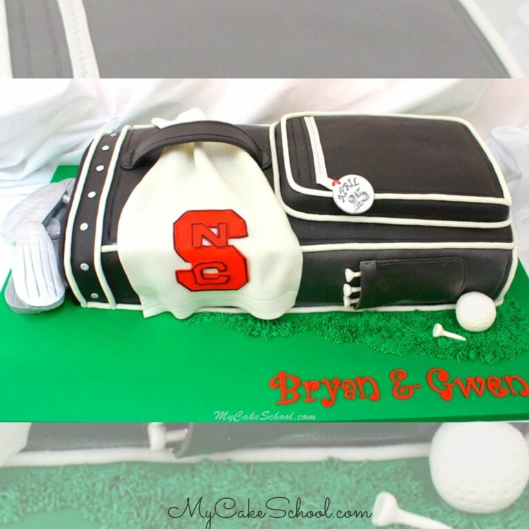 Golf Bag Cake- A Video Tutorial