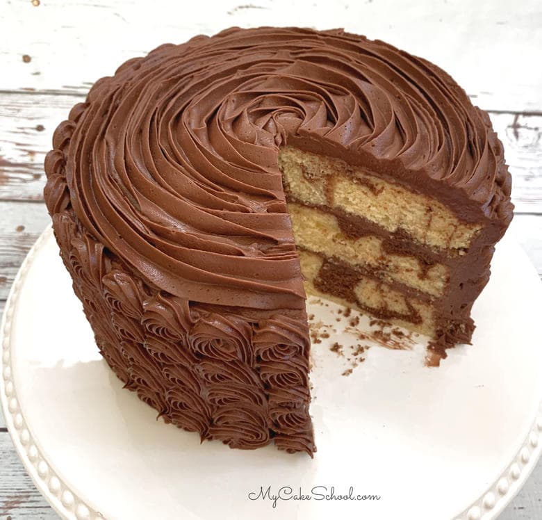 This homemade Marble Cake recipe is the BEST! 