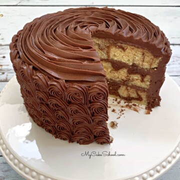 This Marble Cake from Scratch is so delicious and moist!