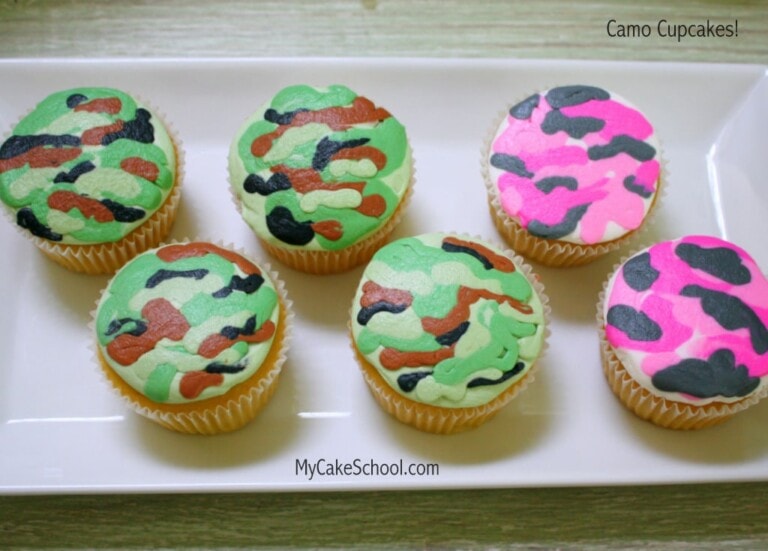 Camo Cupcakes!~ A Minute Video Tutorial