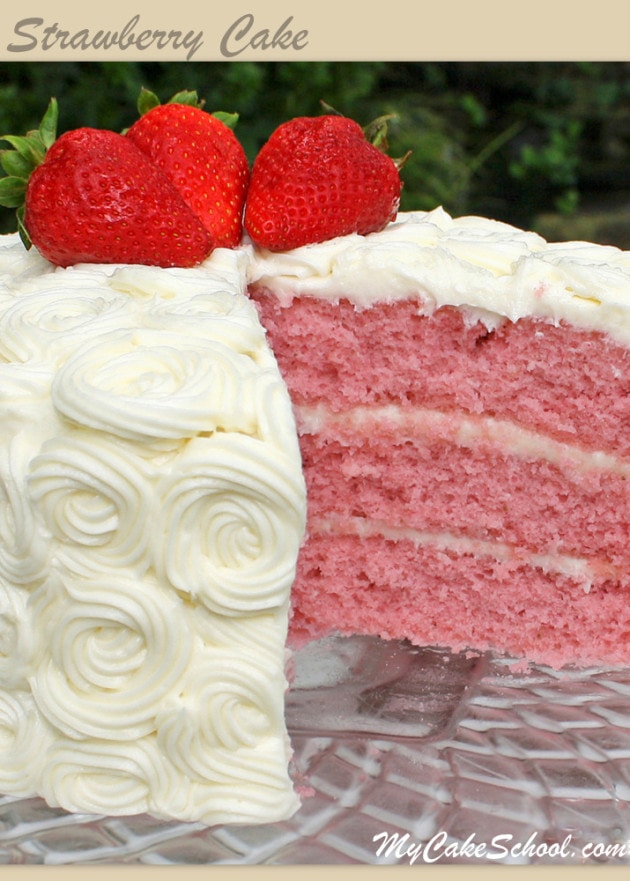 Amazing Strawberry Cake Recipe from Scratch by MyCakeSchool.com!