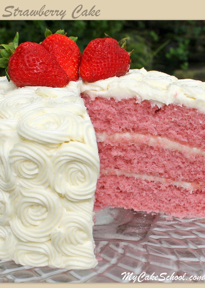 Strawberry Cake Version 2 A Scratch Recipe My Cake School