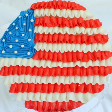 Ruffled Buttercream Flag Cake Tutorial