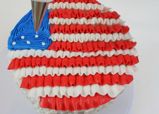 July 4th Cake Tutorial by MyCakeSchool.com!