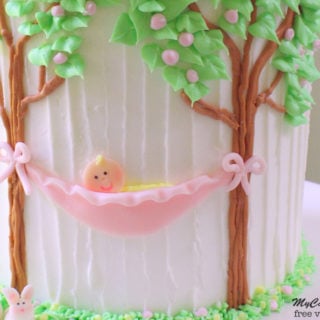 Sweet Baby in a Hammock Cake Decorating Video Tutorial by MyCakeSchool.com. Simple and sweet design PERFECT for Baby Shower Cakes! Free video!