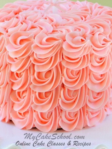 Free Video Tutorial for Gorgeous Cascading Rosettes of Buttercream! Learn this beautiful and surprisingly simple technique in MyCakeSchool.com's free tutorial!