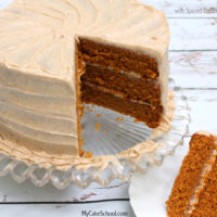 Amazingly moist and delicious scratch Gingerbread Cake with Spiced Cream Cheese Frosting! Recipe by MyCakeSchool.com!