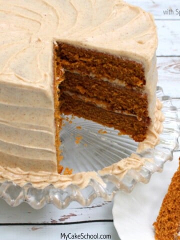 Amazingly moist and delicious scratch Gingerbread Cake with Spiced Cream Cheese Frosting! Recipe by MyCakeSchool.com!