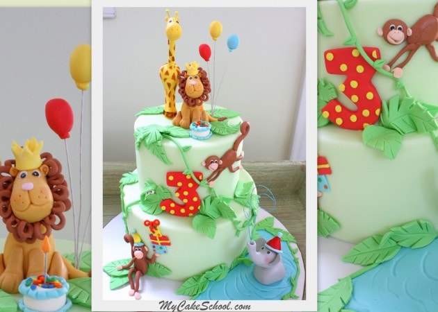 Learn to make an adorable jungle cake! Free Cake Decorating Video