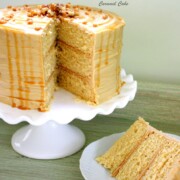 Delicious scratch Caramel Cake Recipe with Caramel Frosting! MyCakeSchool.com Online Cake Tutorials, Videos, and Recipes!