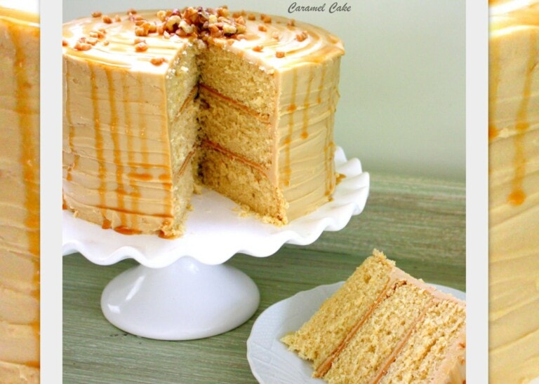 Caramel Cake with Caramel Frosting {A Scratch Recipe}