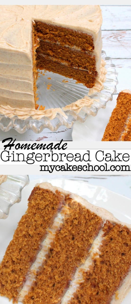 Amazing Gingerbread Cake Recipe with Spiced Cream Cheese Frosting! Recipe by MyCakeSchool.com!