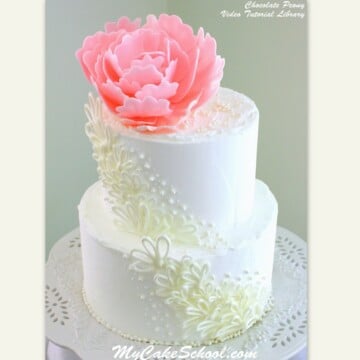 Elegant Chocolate Peony created from candy coating! Video tutorial by MyCakeSchool.com!