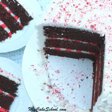 This amazing Candy Cane Cake recipe with festive striped filling is always a hit! Learn to make this delicious cake and festive striped filling in our free cake video tutorial! My Cake School.