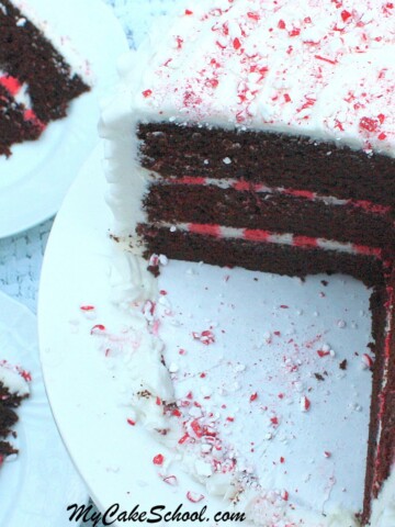 This amazing Candy Cane Cake recipe with festive striped filling is always a hit! Learn to make this delicious cake and festive striped filling in our free cake video tutorial! My Cake School.