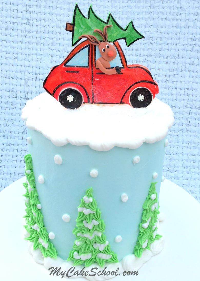 Rudolph & Car Cake Topper Tutorial! Member Video Library- MyCakeSchool.com