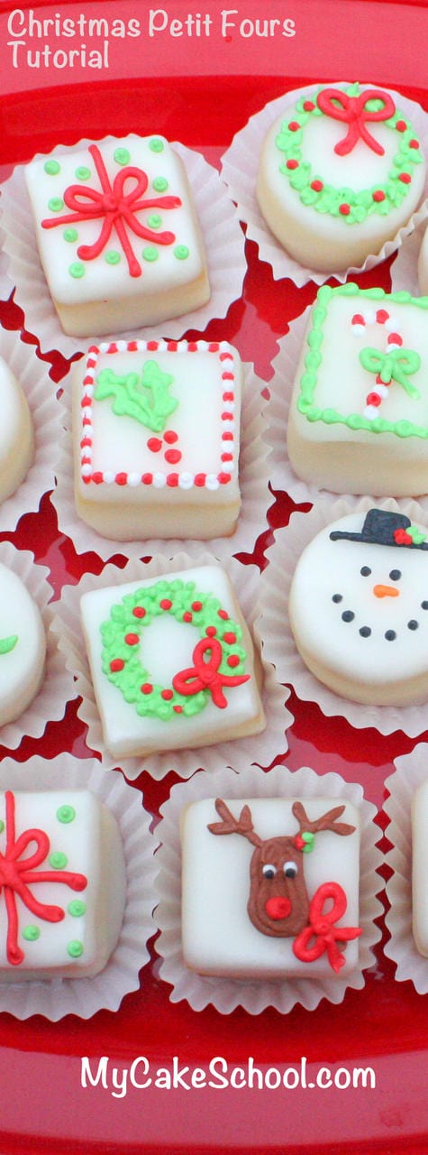 Christmas Petit Fours! From MyCakeSchool.com's Video Tutorial Library