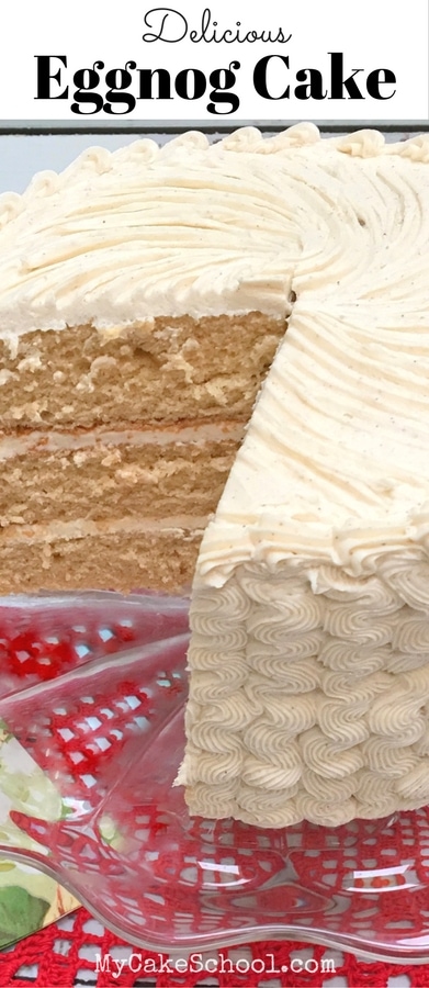Moist and Delicious Eggnog Cake recipe by MyCakeSchool.com!